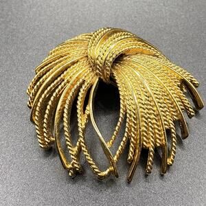 Vintage Monet Mirador Burst Tassel Rope Brooch Fireworks